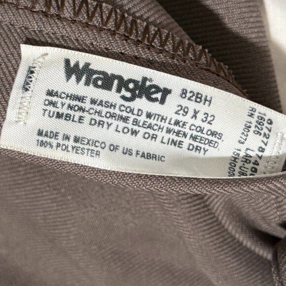Wrangler Wrancher Unisex Brown/Khaki/Grey Dress Jeans SZ 29 x 32 - Picture 6 of 6